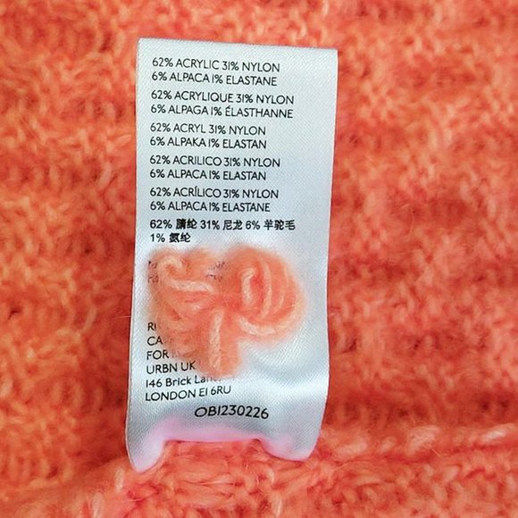 ANTHROPOLOGIE Coral Bia Mock Neck Pullover Wool Blend Tunic Sweater NWT Size S - Picture 8 of 8